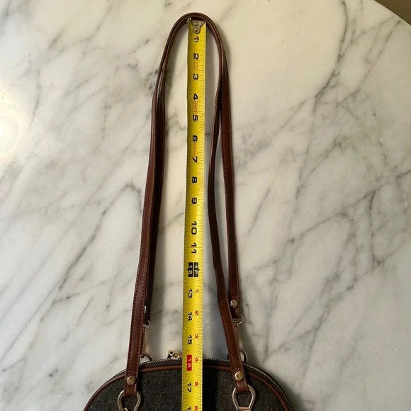 NWT MIZTIQUE The Daisy Felt Convertible Shoulder Bag Backpack Black Brown Vegan - Picture 12 of 16